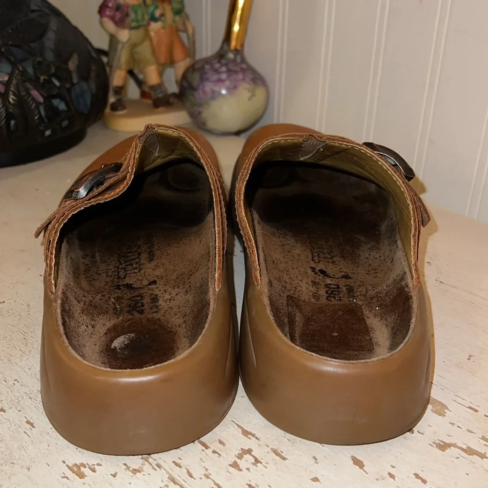 Birkenstock Tatami Brown Leather Clogs mules size 9 - Picture 4 of 7